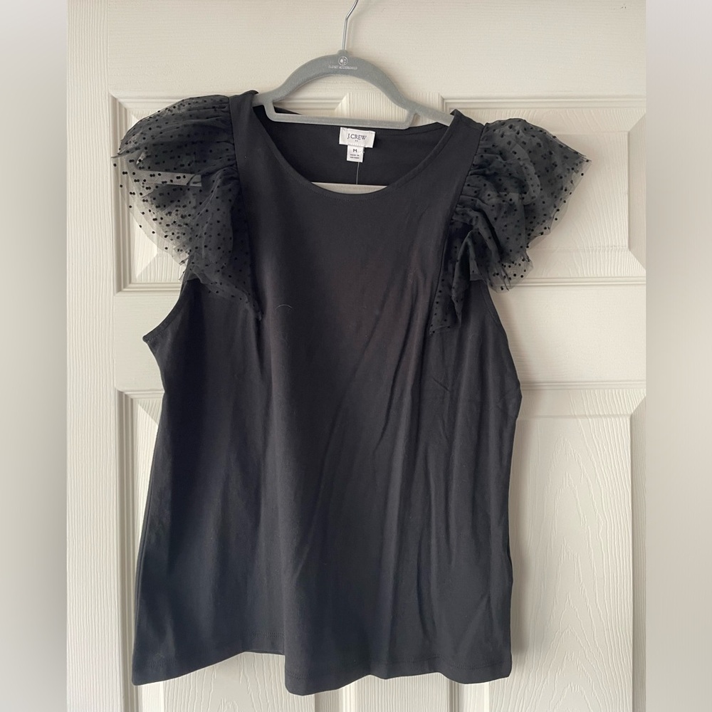 NWT J Crew Ruffle Sleeve Tank